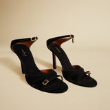 MANU ATELIER - Almond Toe Sandals Black Suede