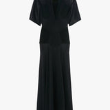 Victoria Beckham - Panelled Knit Dress In Black