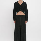 Victoria Beckham - Cropped V-Neck Cardigan In Black