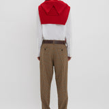 Victoria Beckham - Asymmetric Chino Trouser In Tobacco