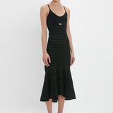 Victoria Beckham - Cut-Out Detail Cami Dress In Black