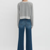 Victoria Beckham - Cropped Sweatshirt In Grey Marl