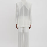 Victoria Beckham - Fold Detail Tailored Jacket In White