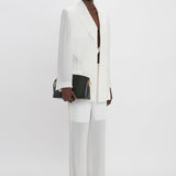 Victoria Beckham - Fold Detail Tailored Jacket In White