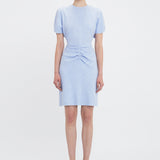 Victoria Beckham - Exclusive Gathered Waist Mini Dress In Frost