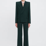 Victoria Beckham - Pointed Shoulder Jacket In Seaweed