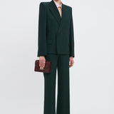 Victoria Beckham - Pointed Shoulder Jacket In Seaweed