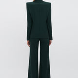 Victoria Beckham - Pointed Shoulder Jacket In Seaweed