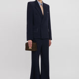 Victoria Beckham - Pointed Shoulder Jacket In Ink Blue