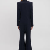 Victoria Beckham - Pointed Shoulder Jacket In Ink Blue