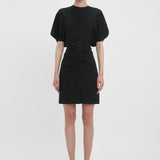 Victoria Beckham - Gathered Waist Mini Dress In Black