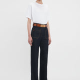 Victoria Beckham - Alina High Waisted Jean In Dark Indigo Rinse