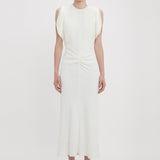 Victoria Beckham - Exclusive Gathered Waist Midi Dress In Ivory