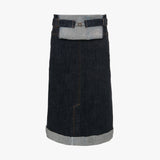 Victoria Beckham - Overall Skirt In Dark Indigo Rinse