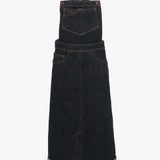 Victoria Beckham - Overall Skirt In Dark Indigo Rinse