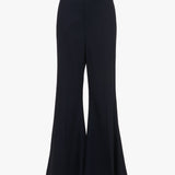 Victoria Beckham - Low Rise Wide Leg Kick Trouser In Ink Blue