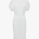 Victoria Beckham - Exclusive Gathered Waist Mini Dress In Ivory