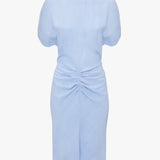 Victoria Beckham - Exclusive Gathered Waist Mini Dress In Frost