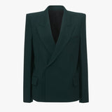 Victoria Beckham - Pointed Shoulder Jacket In Seaweed