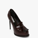 Victoria Beckham - High Heeled Loafer With Toggles In Port Leather