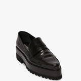 Victoria Beckham - Flatform Loafer In Black Leather