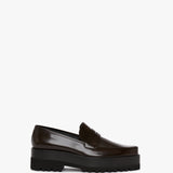 Victoria Beckham - Flatform Loafer In Brown Leather