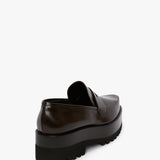 Victoria Beckham - Flatform Loafer In Brown Leather