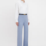 Victoria Beckham - Cropped Tux Shirt In White