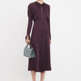 Victoria Beckham - Keyhole Dolman Midi Dress In Fig