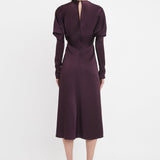 Victoria Beckham - Keyhole Dolman Midi Dress In Fig