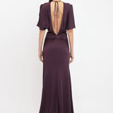 Victoria Beckham - Gathered Waist Floor-Length Dress In Fig