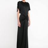 Victoria Beckham - Gathered Waist Floor-Length Dress In Black