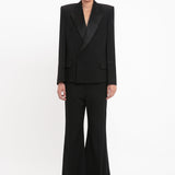 Victoria Beckham - Pointed Shoulder Tux Jacket In Black