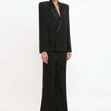 Victoria Beckham - Pointed Shoulder Tux Jacket In Black