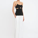 Victoria Beckham - Cut-Out Cami Top In Black