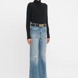 Victoria Beckham - Alina High Waisted Jean In Worn Blue Wash