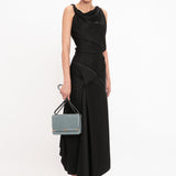 Victoria Beckham - Asymmetric Draped Midi Dress In Black