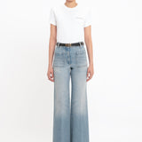 Victoria Beckham - Alina High Waisted Jean In Pale Blue Wash