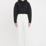 Victoria Beckham - Cropped Structured Hoodie In Black