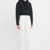 Victoria Beckham - Cropped Structured Hoodie In Black