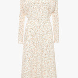 Victoria Beckham - Long Sleeve Dolman Midi Dress In Floral Ovation Peach