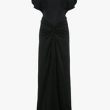 Victoria Beckham - Gathered Waist Floor-Length Dress In Black