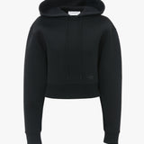 Victoria Beckham - Cropped Structured Hoodie In Black