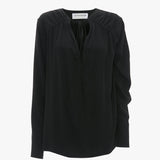 Victoria Beckham - Gather Detail Tie Blouse In Black