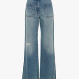 Victoria Beckham - Alina High Waisted Jean In Worn Blue Wash