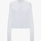 Victoria Beckham - Cropped Tux Shirt In White