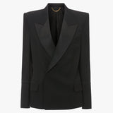 Victoria Beckham - Pointed Shoulder Tux Jacket In Black