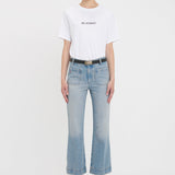 Victoria Beckham - Cropped Kick Alina High Waisted Jean In Pale Blue Wash