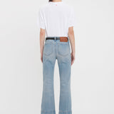 Victoria Beckham - Cropped Kick Alina High Waisted Jean In Pale Blue Wash