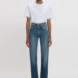 Victoria Beckham - Exclusive Julia High Waisted Jean In Mid Blue